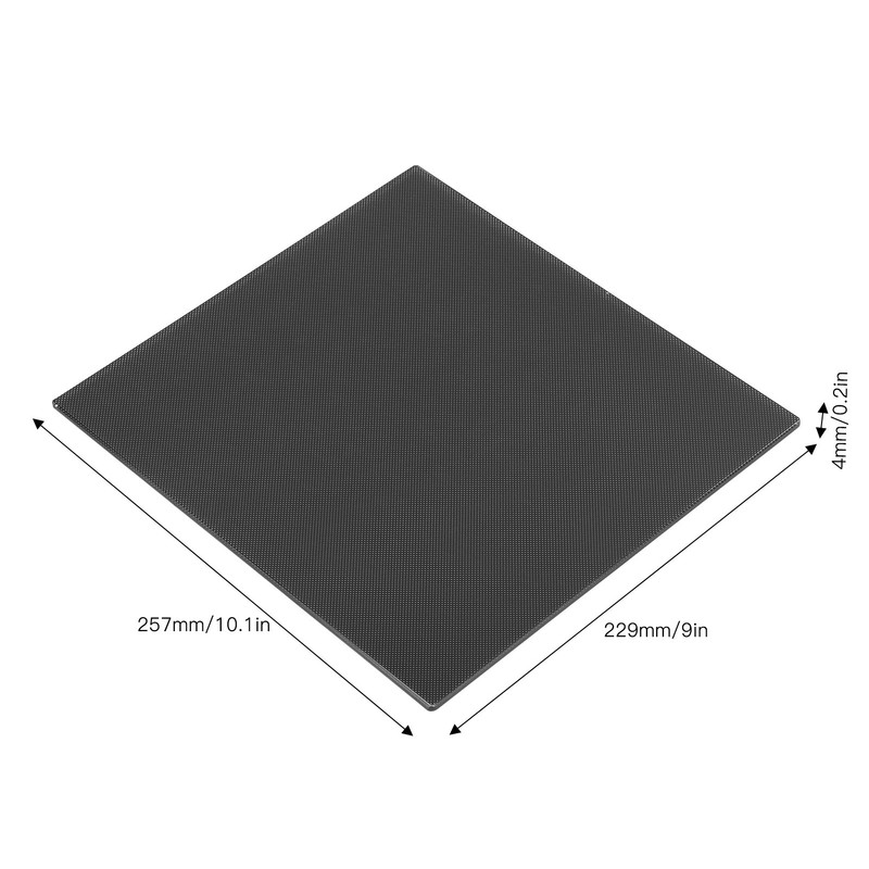 3D Printer Glass Platform 229x257x4mm Microporous Coating Tempered Glass Build
