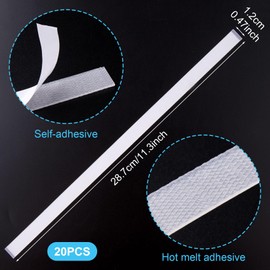 HINZIC 20pcs 12mm Thermal Binding Glue Strips for Book Repair, EVA Hot Melt Adhesive Glue Tape Supplies for Thermal Covers Heat Binding-White