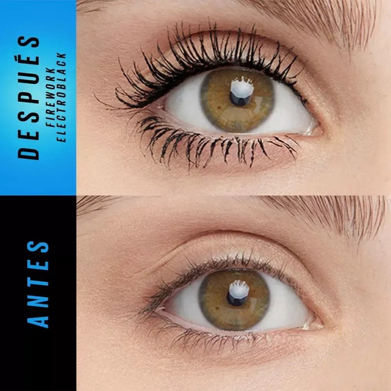 Mascará Pestañas Waterproof Maybelline Lash Sensational Firework Electro Black Wtp