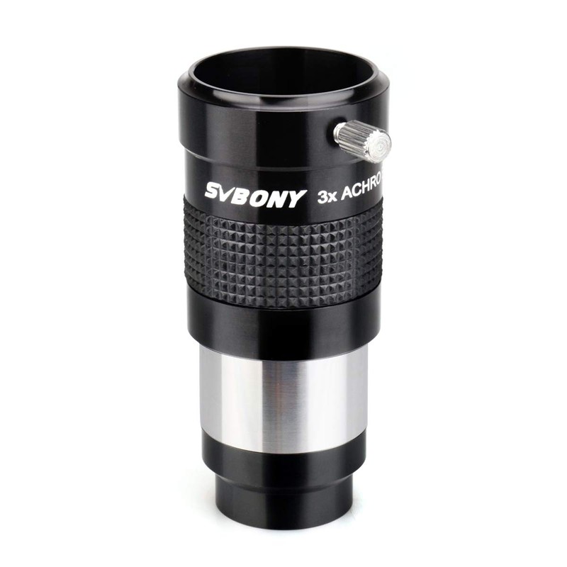 SVBONY 3X Barlow Lens, Fully-Multi Coated Achromatic Barlow Lens, 1.25