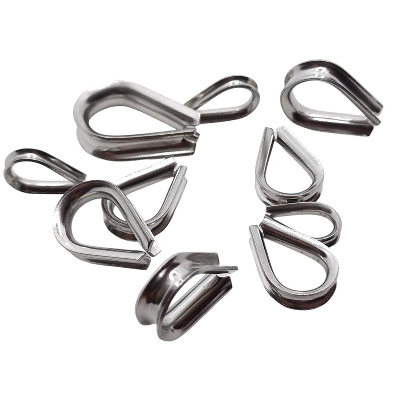 5mm Wire Rope Thimble Made From Marine Grade A4 Stainless