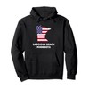 Distressed Patriotic USA Flag Lagoona Beach, Minnesota Pullover Hoodie