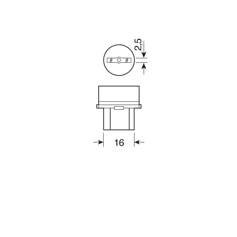 Lampa 58089 Lampada 2 Filamenti, P27, 7W, 12V