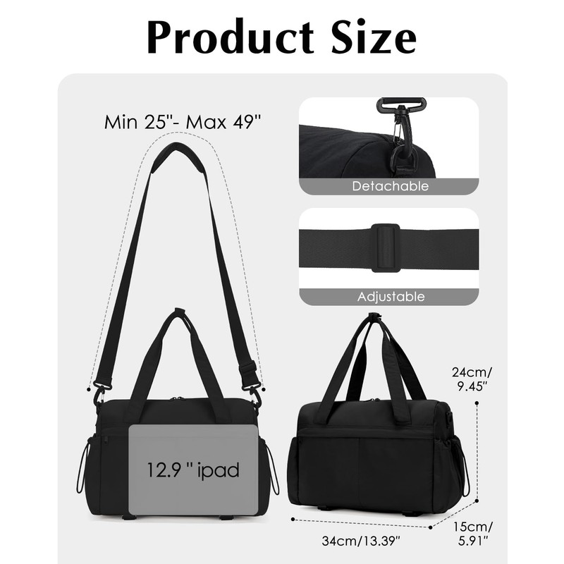 Small Gym Bag, Mini Gym Bag with Yoga Mat Holder