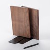 Muso Wood Handmade Walnut Book Ends, Non-Skid Bookends for Shelves,