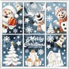 UCLEVER 146pcs Christmas Window Cling 3D Sticker, Snowflake Santa Snowman