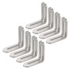 Xiaoyztan 8 Pcs Adjustable L Brackets Stainless Steel Reinforced Slotted