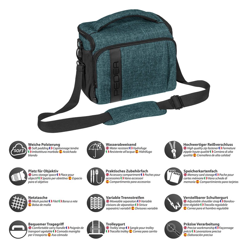 PEDEA Fashion DSLR Camera Case with Screen Protector for Canon