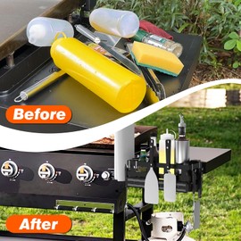 Upgraded Grill Caddy for Blackstone,Blackstone Griddle Accessories Space Saving,BBQ Grill Accessories Storage with Magnetic Tool Holder&Paper Towel Holder