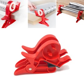 Tape Holder Wrapping, Wrapping Paper Clamps, 2 PCS Gift Wrapping Stations, Wrapping Paper Holder with Integrated Tape Dispensers, for Christmas Birthday Gift Wrap