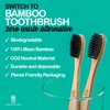 Paramexview ® Natural Bamboo Toothbrushes Set of 4 | BPA-Free