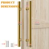 LVYIHAN 48 inch Round Stainless Steel Door Pull Push Handle