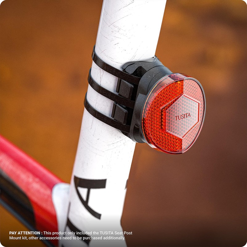 TUSITA Bicycle Mount Compatible with AirTag - Round, D-shaped, Aero