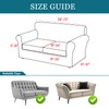 FUANGUI 3 Piece Stretch Sofa Couch Covers for 2 Cushion,