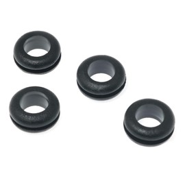 RLECS 30pcs Double Sided Rubber Coil Inner Diameter 12mm1/2 Hole 14 Environment-Friendly Coil Loop Flame Retardant Anti-Static Anti-Aging Loop Rubber Cable Sleeve