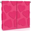 DERTE 2 Pcs Heart Valentine's Day Hand Towels Set Red