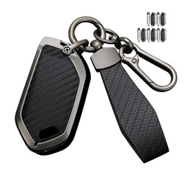 Funda de llavero con patrón de carbono compatible con Kia Sportage 2026 2025 2024 K4 K5 GT-Line Telluride Carnival Sorento EV6 EV9 - Carcasa de metal para llave de coche, protector de llave