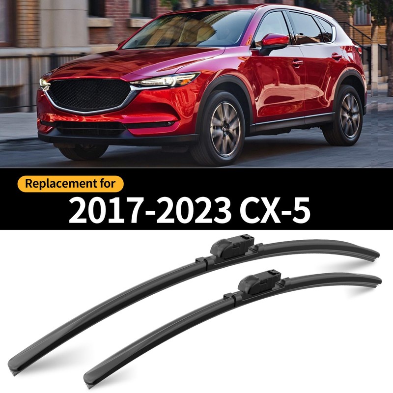 Front and Rear Windshield Wipers for Mazda CX-5 CX-9 2017-2024