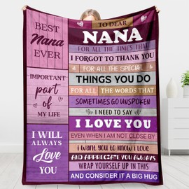 Nana Gifts, Nana Birthday Gifts, Gifts for Nana - Soft Flannel Blanket 50”X 60”- Nana Gifts for Birthday, Mothers Day Christmas Birthday Gift for Nana, Presents for Nana Birthday Gifts