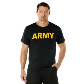Rothco Army Performance Physical Training PT Shirt, Black - M