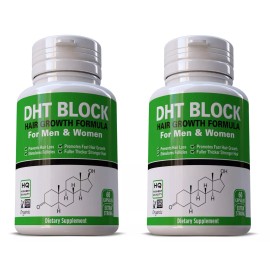 Pure Advanced Fast Hair Growth Treatment Formula for Men Women DHT BLOCKER Supplement - 2 Bottles (120 Capsules)