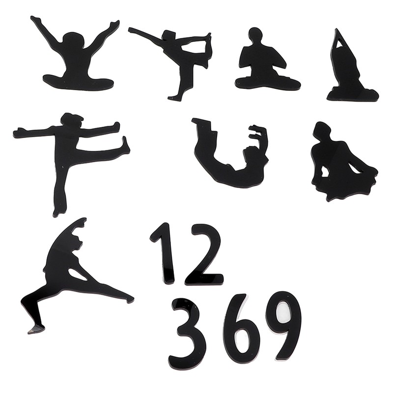 DIY Wall Clock Silent Stylish Decorative Frameless Hanging Clock for