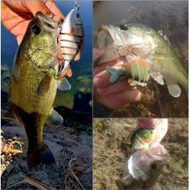 Unbranded Multi Jointed Fishing Lures 4-pack lot brand new lifelike swimbait crankbait