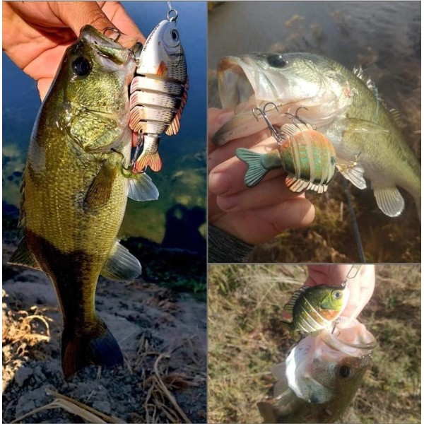 Unbranded Multi Jointed Fishing Lures 4-pack lot brand new lifelike