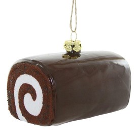Cody Foster & Co - Chocolate Swiss Roll Glass Ornament