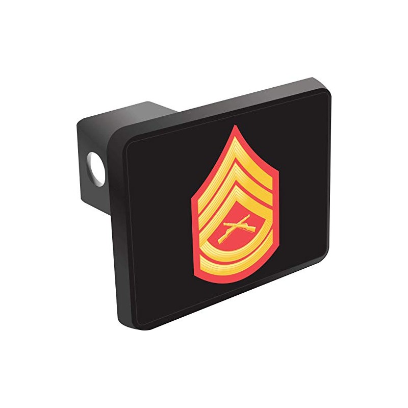 U.S. Marine Corps Gunnery Sergeant Red/Gold Trailer Hitch Cover