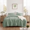 downluxe Twin Comforter Set for Girls Boys Sage Green, 3
