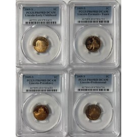 2009 S Lincoln Cent Proof 4 Coin US Mint Bicentennial Set PCGS PR69RD DCAM