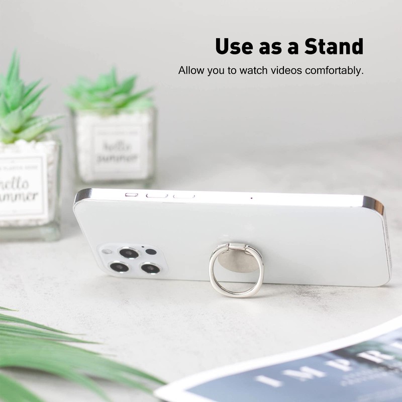 [2 Pack] Matte Rounded Corners Ultra-thin Cell Phone Ring Holder