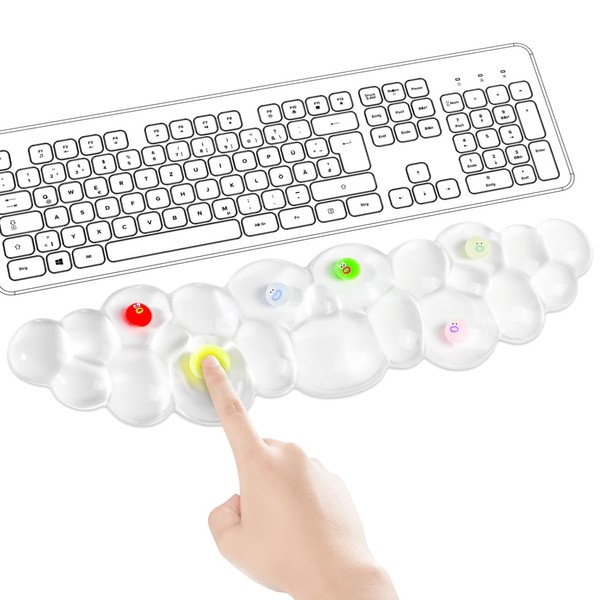 JIKIOU Cloud Wrist Rest with Squeeze Design for Computer Keyboard