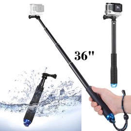 For AKASO, For Xiaomi, For GoPro 36" Extension Selfie Stick Extendable Pole Hand Grip for GoPro Max Hero 13 12 11