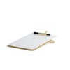 U Brands Glass Dry-Erase Desktop Easel, Tempered Glass, Gold Metal