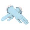 Casabella Large Aqua Cleaning Gloves with Double Cuff Flocked Cotton