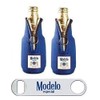 Modelo Especial Beer Bottle Suit Cooler Coolie Huggie Set of 2 & Beer Bottle Opener