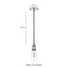 iTrend iTrend Vintage Ceiling Pendant E27 Lamp Holder Braided Light