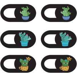 Mizi Webcam Privacy Cover Slide [6 Pack], Cute Camera Blocker Sticker, Protect Your Privacy and Security for Computer, Laptop, Tablets & Phones - Plant 04