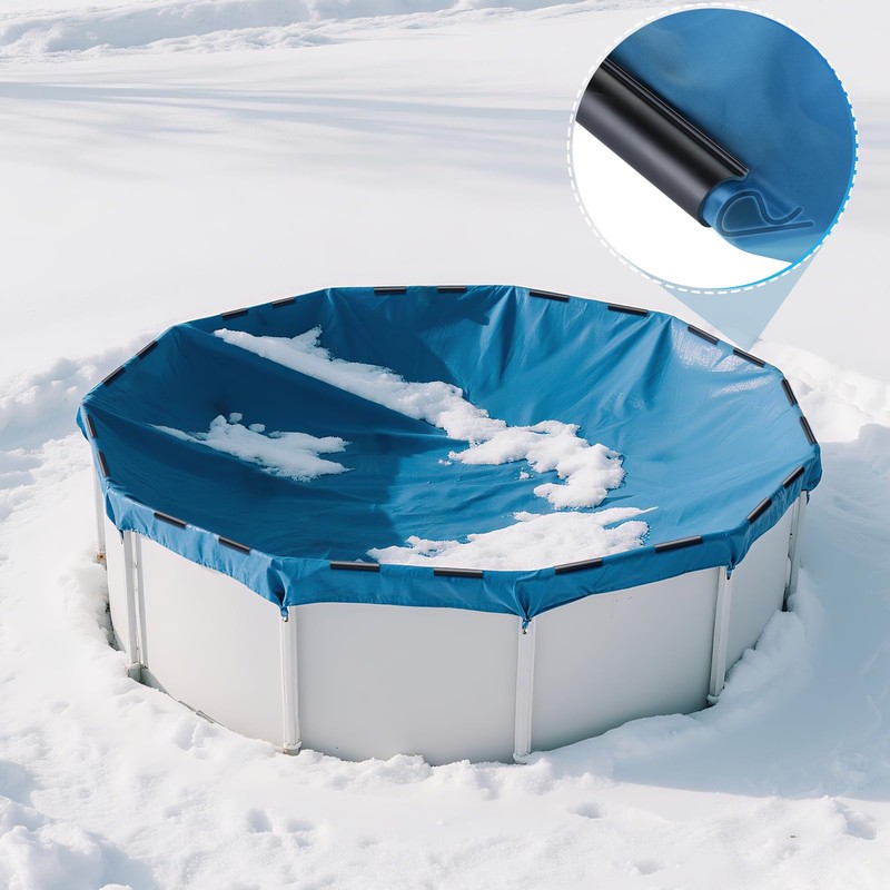48 Pack 2 Shapes Winter Pool Cover Clips - Double