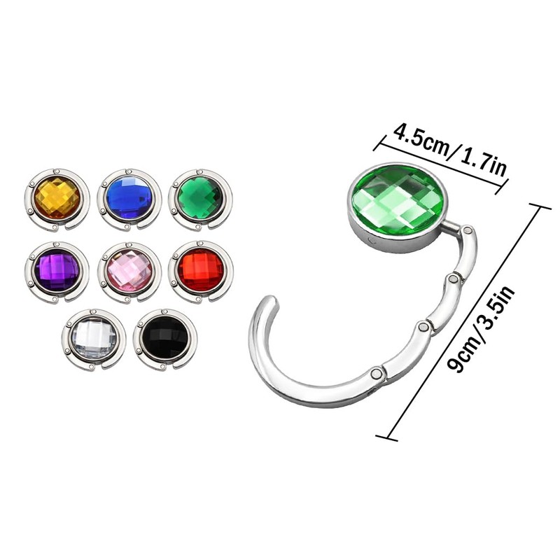 Hitopin Pack of 8 Portable Hooks for Handbag, Handbag Holder,