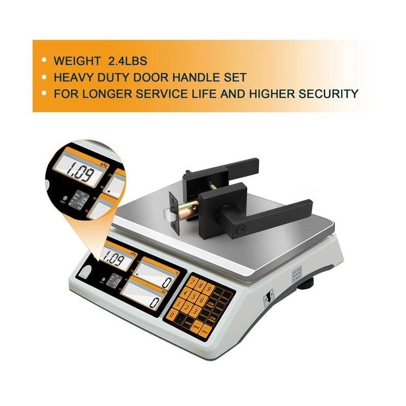 Probrico Matte Black Privacy Door Lever Lock Easy Install Bathroom