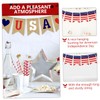 jojofuny 2sets USA Patriotic Bunting American Independence Day Banner Love