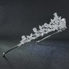 Tiara con circonita cúbica para novia, corona de novia, accesorio