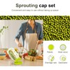 HANTUSWUS Sprouting Lids, Mason Jar Lids Wide Mouth-Sprouting Trays For
