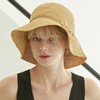 Daks (신세계강남점)DBHE3E913W3 DAKS HATVictoria 빅토리아 네츄럴 브라운 DD장식 라피아 플로피햇