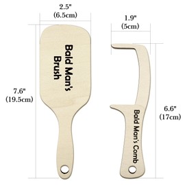 Linkidea Kamm und Bürste, einzigartiges Styling-Werkzeug, lustiges Witzpinsel, lustiges Geschenk für Opa, Freund, 2 Stück