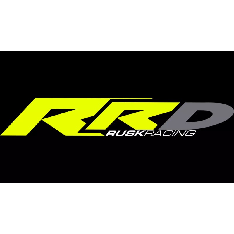 Rusk Racing 9x12 Cartoon mx window stickers ktm honda kawasaki