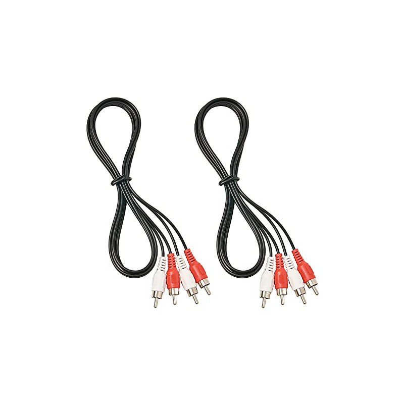 QDiShi (2 Pcs) RCA Stereo Audio Cable, 2-RCA Male to